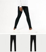 New Look Tall 2 Pack Black Jersey Leggings
